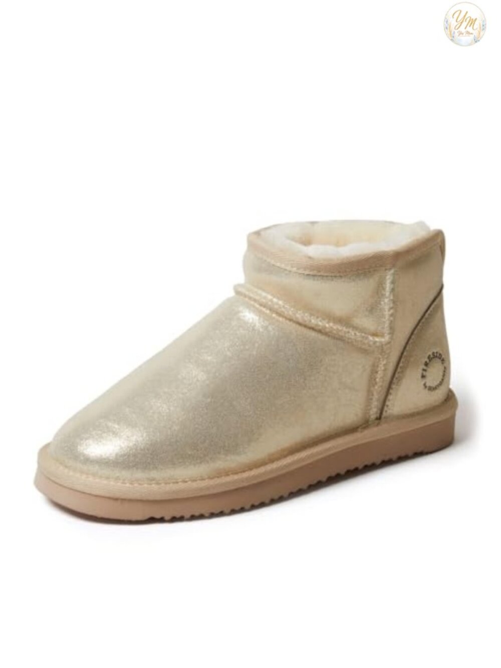 Genuine Shearling Fur Lined Mini Ankle Boot Platform Slipper Indoor/Outdoor